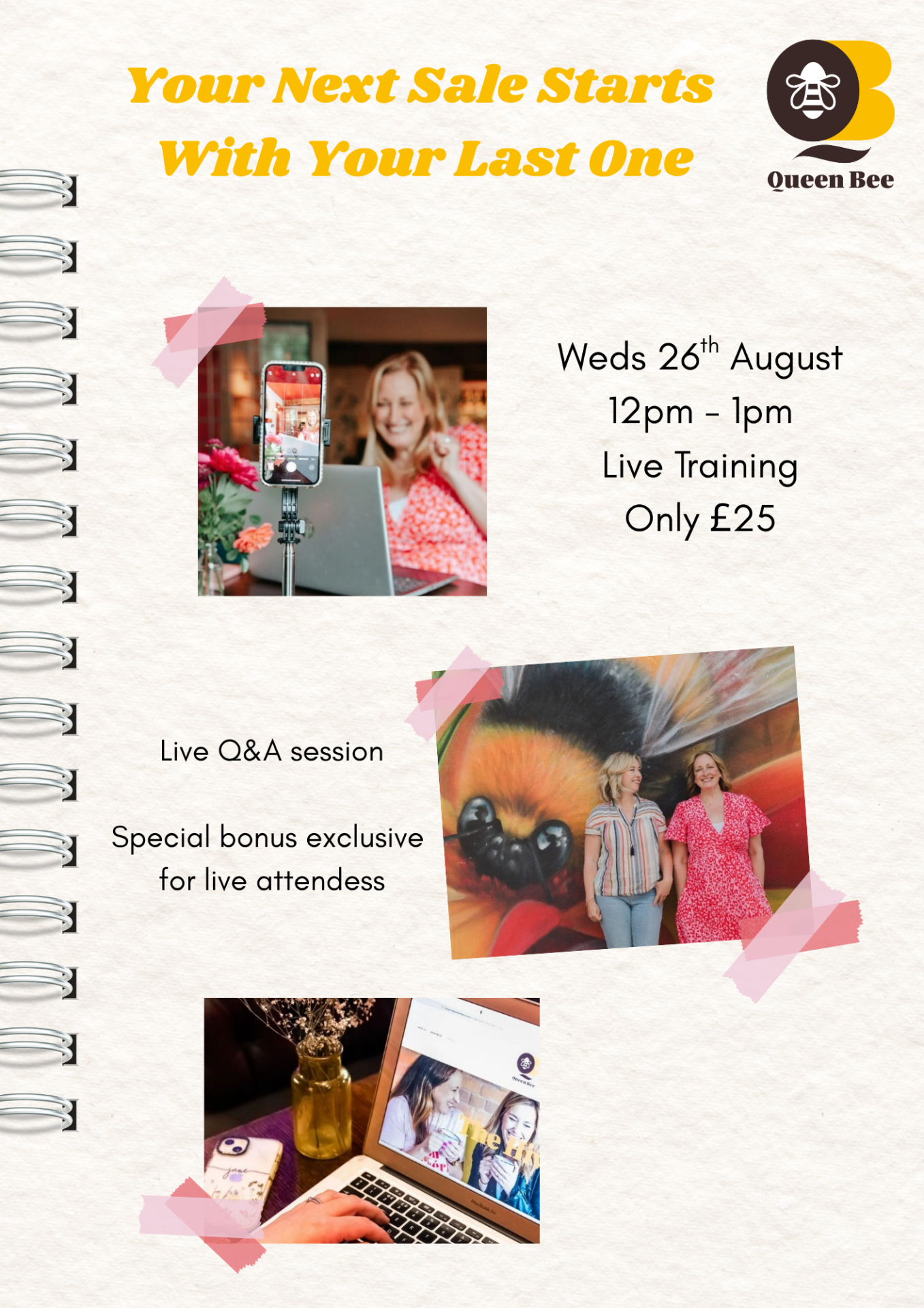 Email marketing workshop for florists with Queen Bee and Strelitzia